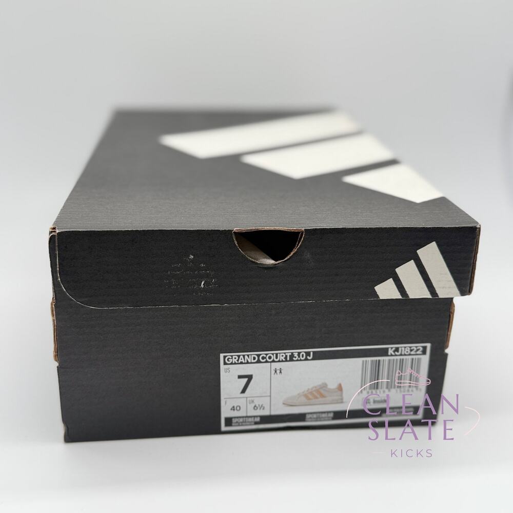 Adidas Grand Court 3.0 J Wonder White Halo Blush KJ1822 Youth Size 7 NIB - Picture 7 of 7